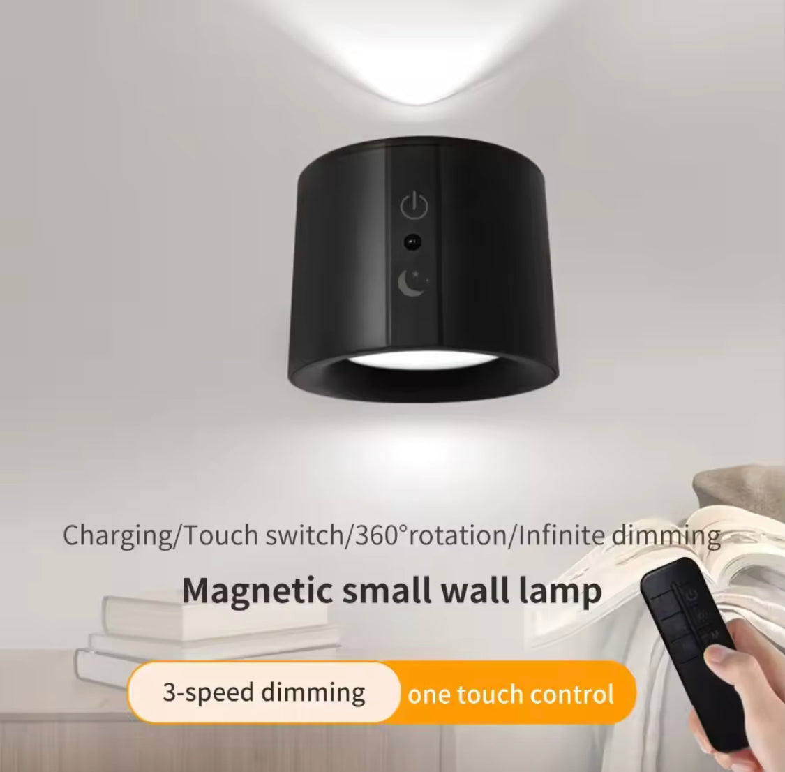 Double Head Led Wall Lamp With Magnetic Holder, 360° Rotatable For Bedroom Reading Lamp, Portable Night Light Double Head Led Wall Lamp With Magnetic Holder, 360° Rotatable For Bedroom Reading Lamp, Portable Night Light